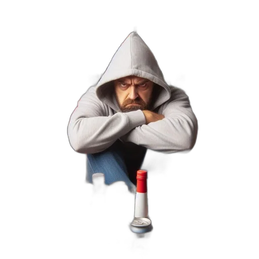hat, jacket, staff, umbrella transparent PNG cut-out
