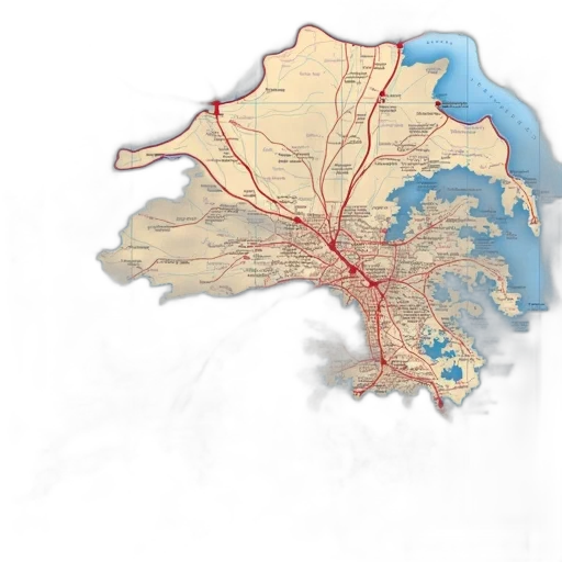 concept art, detailed, map, hong transparent PNG cut-out