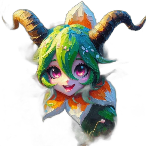 dragon, mask, creature, staff transparent PNG cut-out