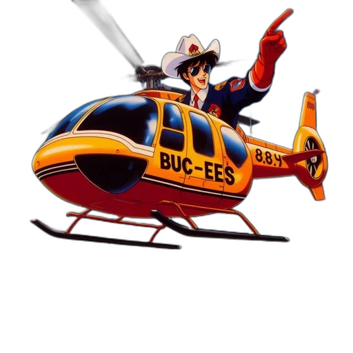 cartoon, concept art, comic book art, helicopter transparent PNG cut-out