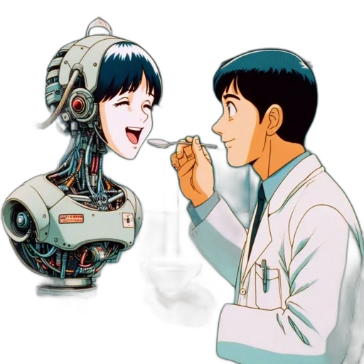 robot, concept art, cartoon, anime transparent PNG cut-out