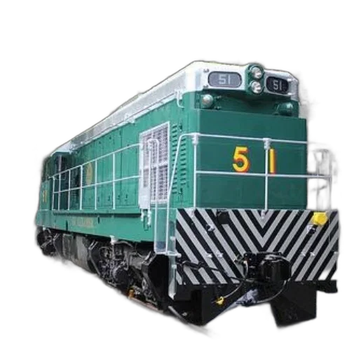 3d render, photorealistic, green, locomotive transparent PNG cut-out