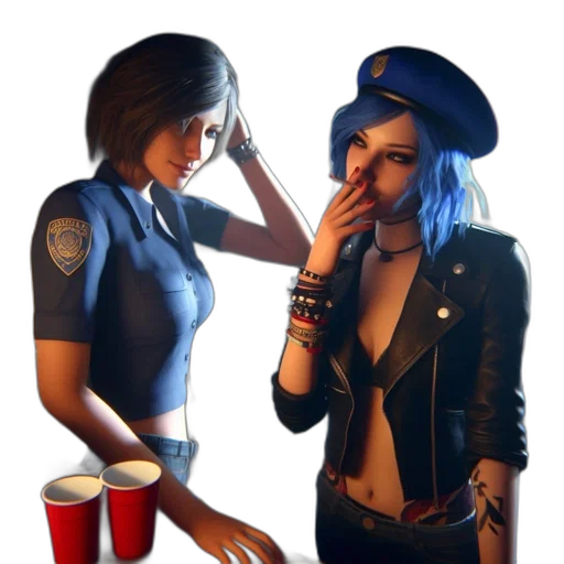 jacket, concept art, cyberpunk, comic book art transparent PNG cut-out