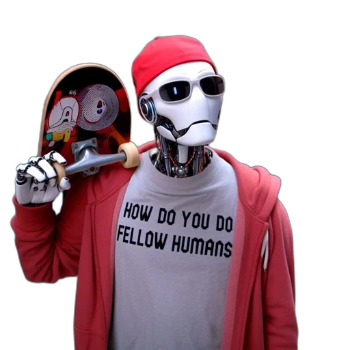 robot, mask, staff, jacket transparent PNG cut-out