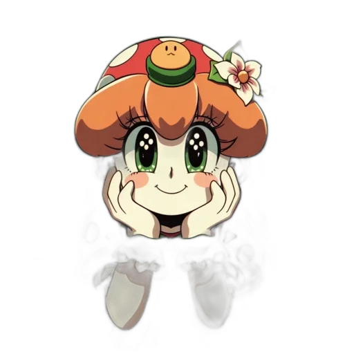hat, crown, staff, flower transparent PNG cut-out