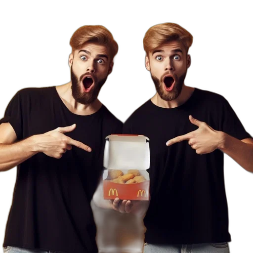 bottle, food, face, 3d render transparent PNG cut-out