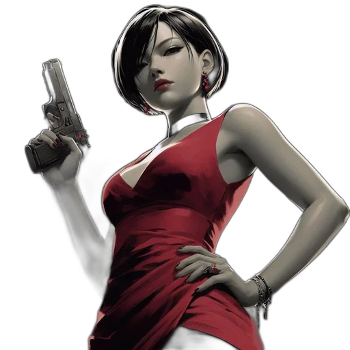 weapon, staff, dress, comic book art transparent PNG cut-out