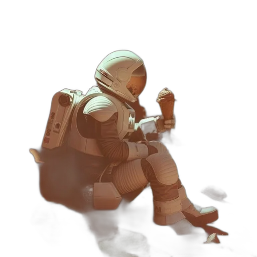 robot, jacket, weapon, bottle transparent PNG cut-out