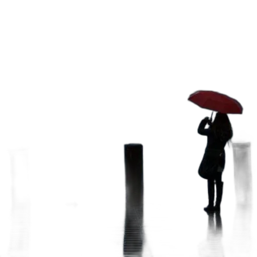 umbrella, staff, hat, robot transparent PNG cut-out