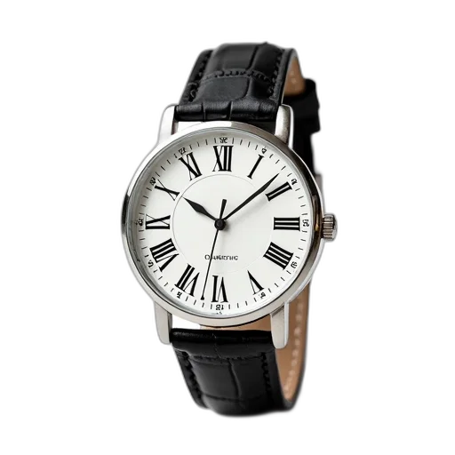 jewelry, silver, wristwatch, black transparent PNG cut-out