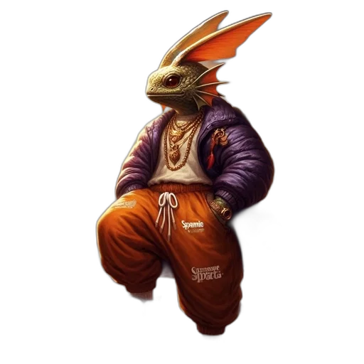 jacket, dragon, animal, creature transparent PNG cut-out