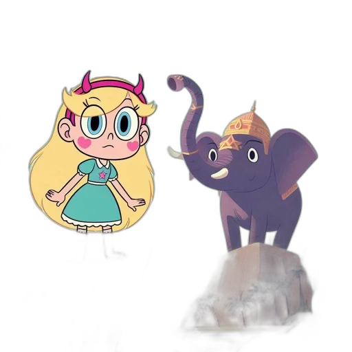 crown, creature, staff, animal transparent PNG cut-out