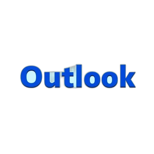 blue, outlook, logo, letters transparent PNG cut-out