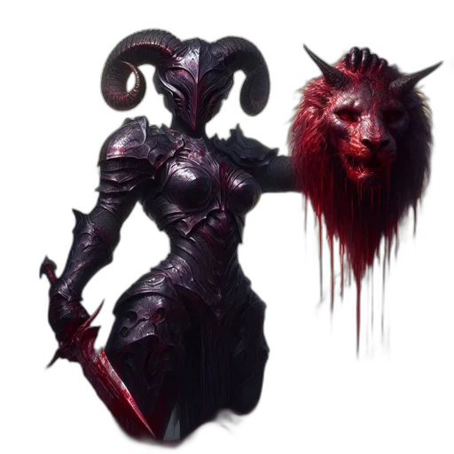 creature, mask, dragon, staff transparent PNG cut-out