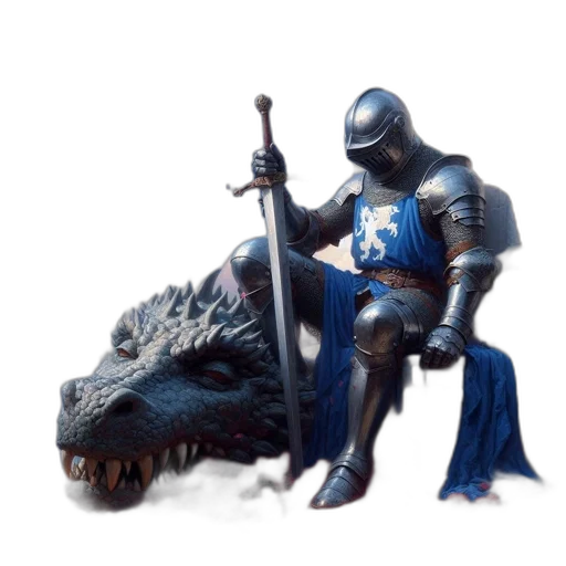 dragon, sword, weapon, animal transparent PNG cut-out