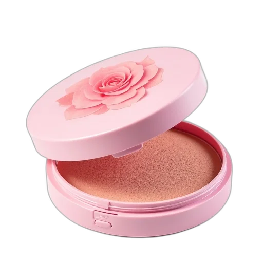 pastel, pink, compact, powder transparent PNG cut-out