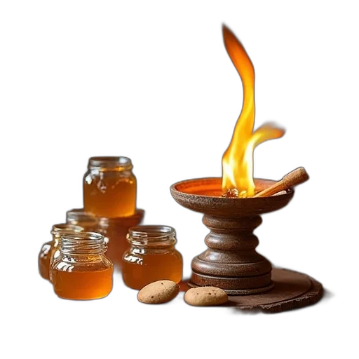 3d render, fire, oil, lamp transparent PNG cut-out