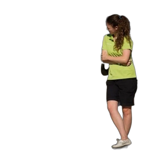 staff, two, women, green transparent PNG cut-out