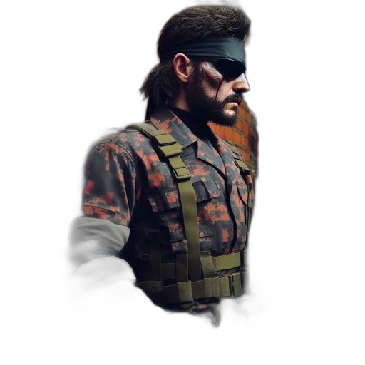face, mask, weapon, jacket transparent PNG cut-out