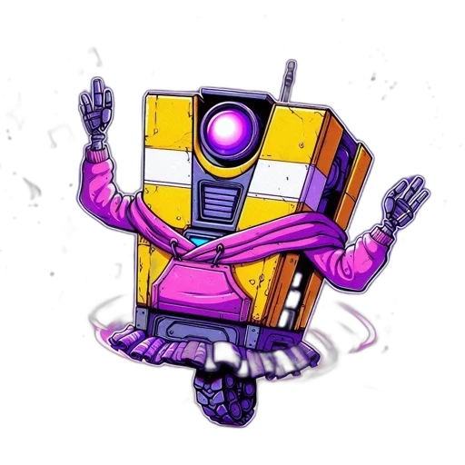 robot, concept art, pixel art, cyberpunk transparent PNG cut-out