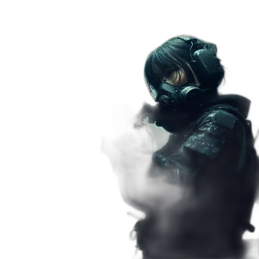 mask, weapon, jacket, face transparent PNG cut-out