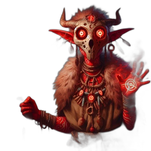mask, creature, face, staff transparent PNG cut-out