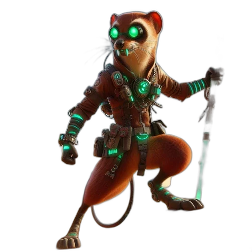 staff, animal, creature, robot transparent PNG cut-out