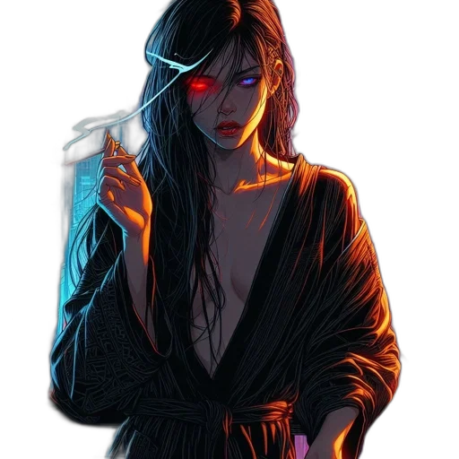 jacket, dress, jewelry, staff transparent PNG cut-out