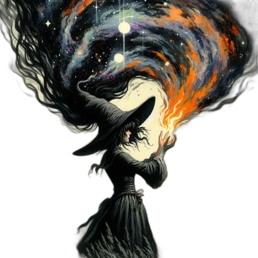 dress, dragon, mask, staff transparent PNG cut-out