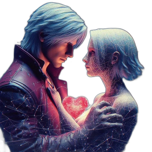 jacket, concept art, cyberpunk, comic book art transparent PNG cut-out