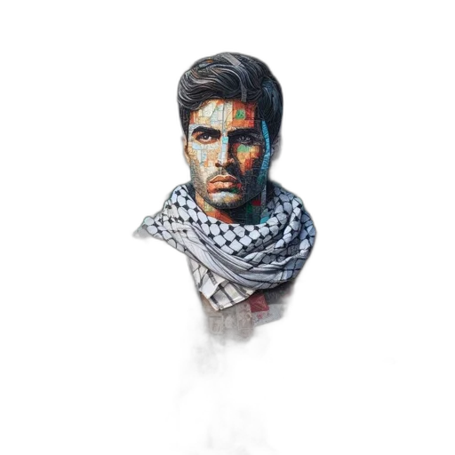 face, weapon, jacket, pixel art transparent PNG cut-out