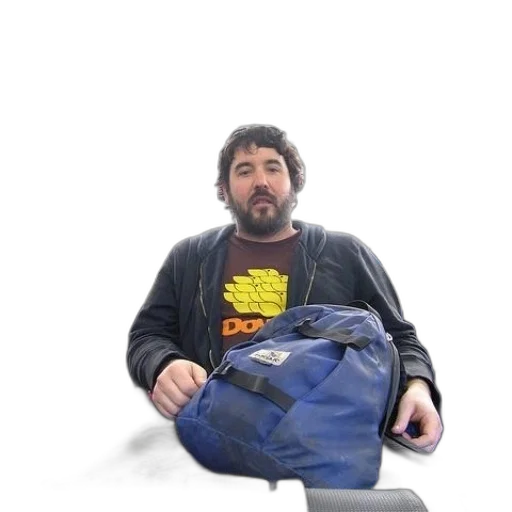jacket, robot, creature, staff transparent PNG cut-out