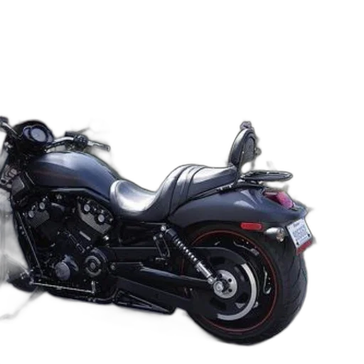 sleek, black, motorcycle, red transparent PNG cut-out