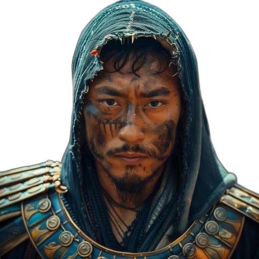 face, dragon, mask, staff transparent PNG cut-out
