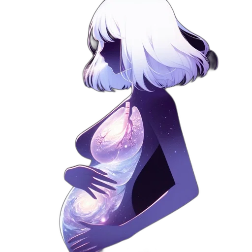 dress, creature, hair, robot transparent PNG cut-out