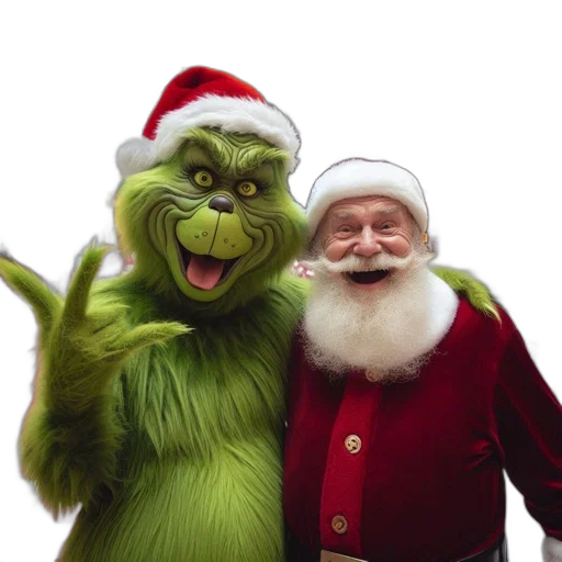 image, showcases, jovial, santa transparent PNG cut-out