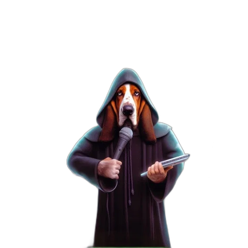 jacket, staff, animal, mask transparent PNG cut-out