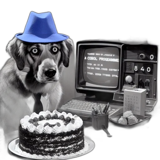 hat, staff, animal, dog transparent PNG cut-out