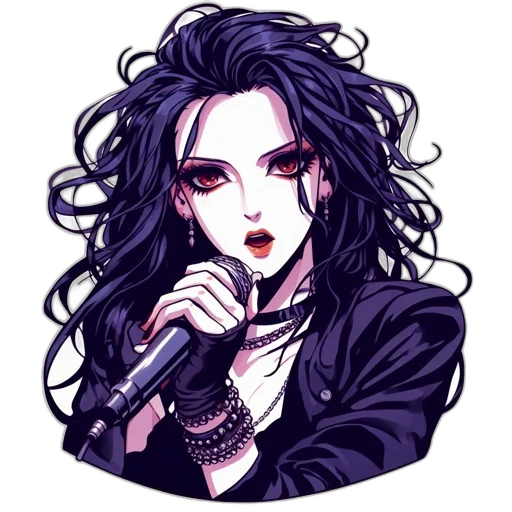 hair, jacket, face, jewelry transparent PNG cut-out