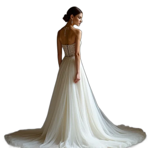 dress, jewelry, photorealistic, lovely transparent PNG cut-out