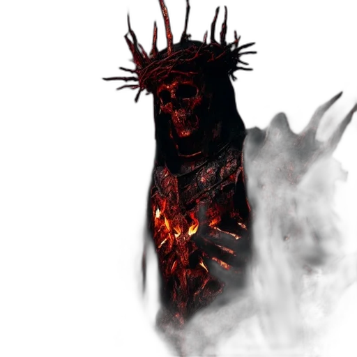 creature, dragon, mask, staff transparent PNG cut-out
