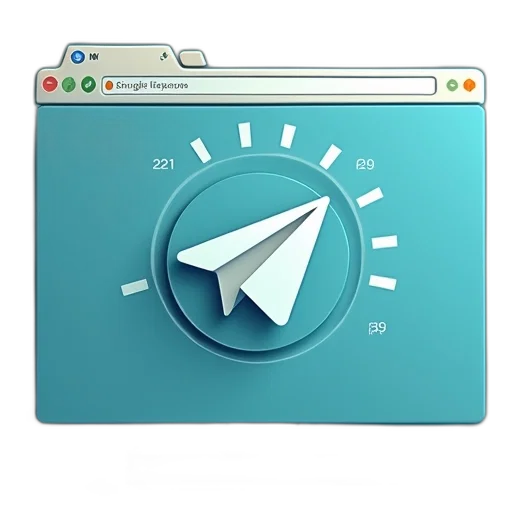 3d render, browser, interface, telegram transparent PNG cut-out
