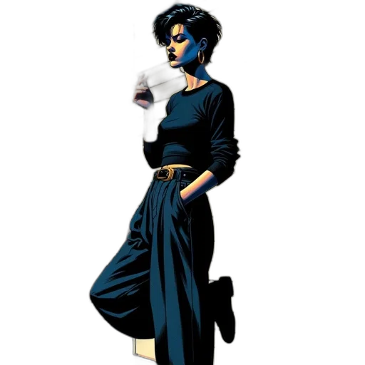 dress, staff, comic book art, concept art transparent PNG cut-out