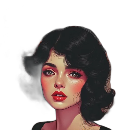 face, dress, mask, fantasy art transparent PNG cut-out