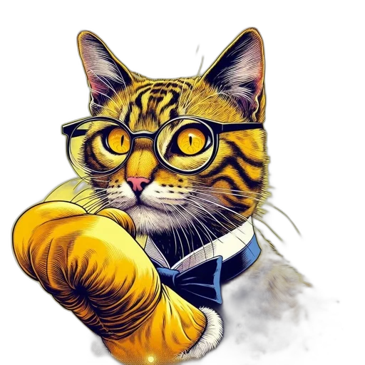 animal, staff, photorealistic, comic book art transparent PNG cut-out