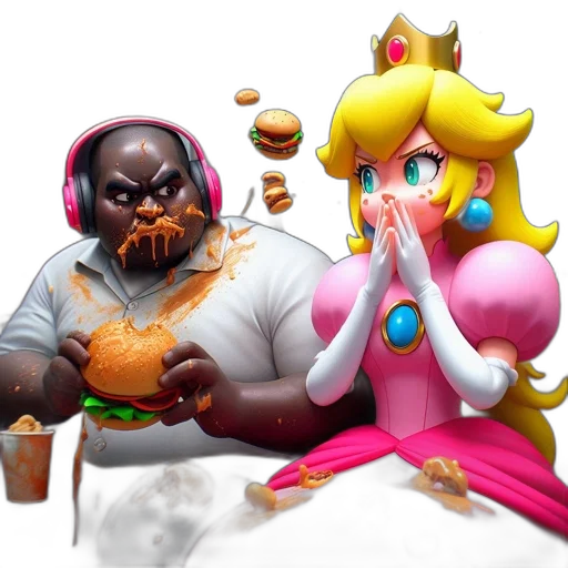 food, concept art, vaporwave, 3d render transparent PNG cut-out
