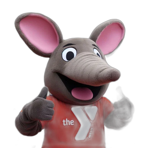 animal, staff, 3d render, oversized transparent PNG cut-out