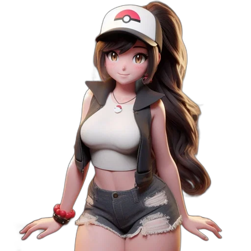 hat, dress, staff, 3d render transparent PNG cut-out