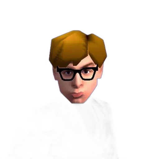 staff, face, 3d render, cartoon transparent PNG cut-out
