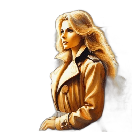 jacket, face, jewelry, staff transparent PNG cut-out